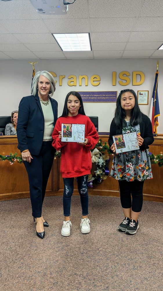 winners of the District Christmas Card Contest